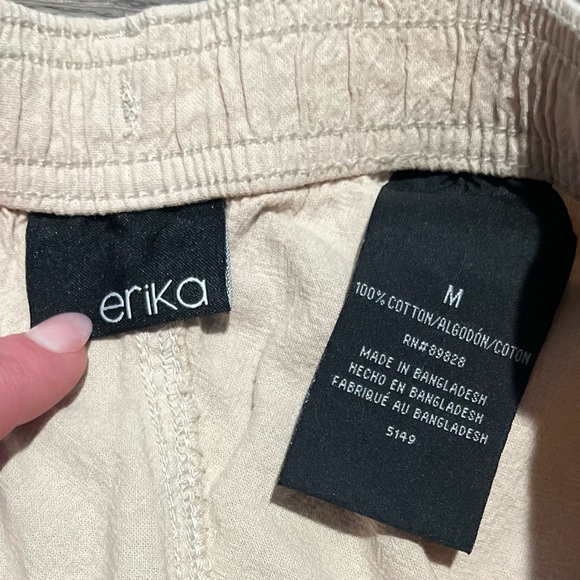 Erika pull on cotton Matilda linen feel medium pants - Picture 3 of 3